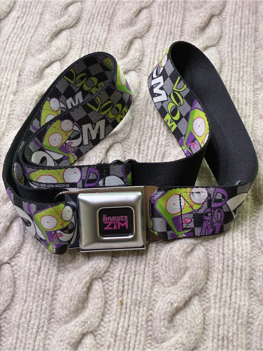 Buckle-Down Invader Zim Character Seatbelt Belt with Metal Buckle